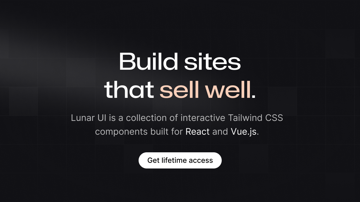 Lunar UI - Tailwind CSS components